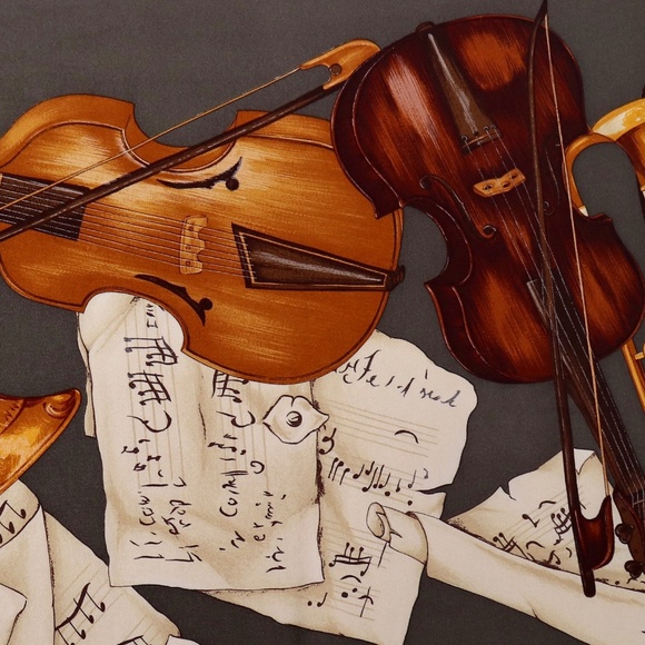 Trussardi Vintage Silk Scarf Made in Italy - Picture 4 of 11